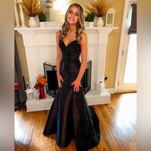 Black Sherri Hill Mermaid Gown